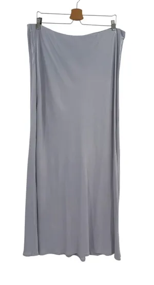 Anthropologie Tilda Bias Cut Maxi Slip Skirt Lavender Gray Silver Size 2X thumbnail 1