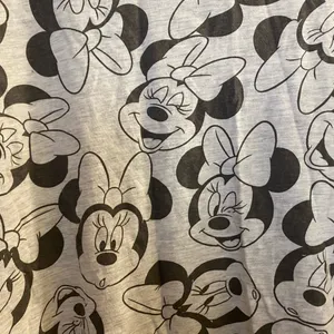 Disney Womens Minnie Mouse Tee T Shirt 2XL Bust 44” Black Gray Allover Print thumbnail 2