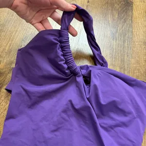 NWT ZARA Asymmetric Swimsuit Sz Small Purple One Piece One Shoulder thumbnail 8
