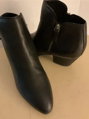 Frye women black leather Chelsea Judith heel boots US 10 thumbnail 2