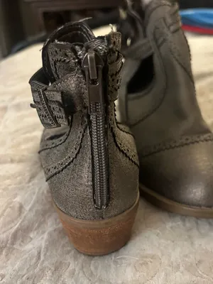Gimmicks by BKE Metallic Pewter Cutout Western Ankle Booties thumbnail 2