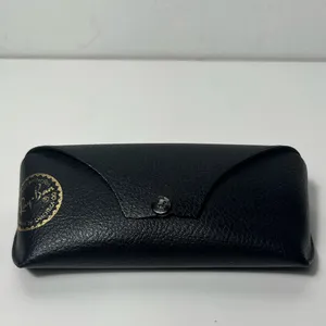 Ray Ban by Luxottica Textured Black Leather Travel Eye Glasses Sunglasses Case thumbnail 2