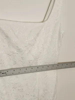 Lulus White Lace Sleeveless Wedding Dress NWT Sz Medium White Lace Wedding Gown thumbnail 7