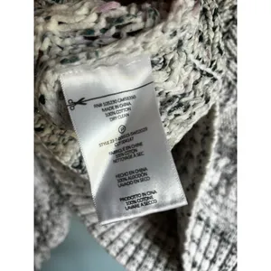 Joie Textured Chunky Knit V-Neck Sweater 100% Cotton Cozy Cottage Medium thumbnail 2