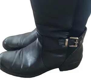 Anne Klein Faux Leather Tall Knee Boots 8.5 Side Zip Stretch Calf 1.5” Heel thumbnail 3