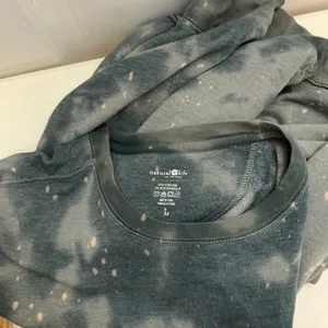 Natural Life Slate Green Speckled Tie Dye Sweatshirt L Boho Grunge Indie Cozy thumbnail 5
