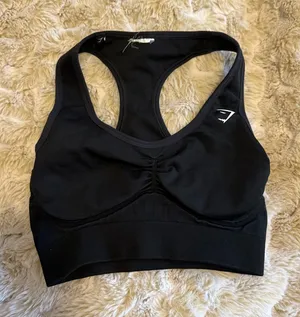 Gymshark Black Racerback Sports Bra thumbnail 1