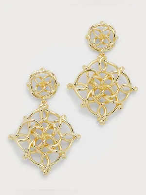 Kendra Scott Retired Kelly - Gold Statement Earrings thumbnail 2