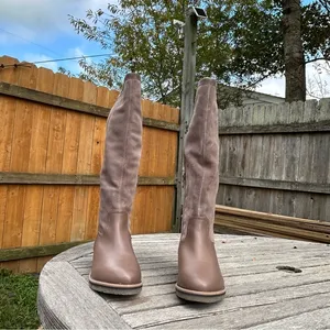 NWOT Charles David Taupe Over the Knee Boots‎ size 7 yarn boot thumbnail 4