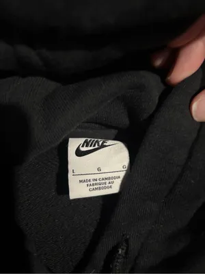 Nike black cropped hoodie large heavyweight thumbnail 3