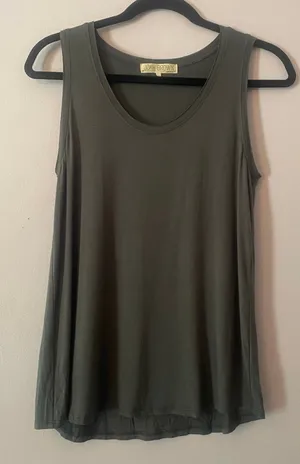 Joah Brown Gray Sleeveless Tank Top Loungewear Basic Women's size Medium / Large thumbnail 1