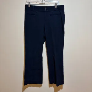 Anthropologie Size 8 The Essential Flare Dress Pants Trousers Navy Blue thumbnail 2