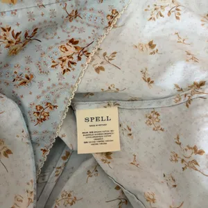 SPELL & THE GYPSY Fleur Frill Bias Maxi Dress Teapot Blue Floral‎ Bohemian Large thumbnail 13