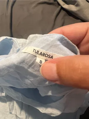 Tularosa Light Blue Flutter Sleeve Fit-and-Flare Dress thumbnail 9