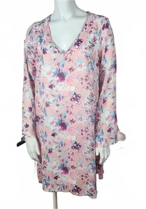 NWT Pinkblush Floral Print Long Sleeve V-Neck Dress (S) thumbnail 1