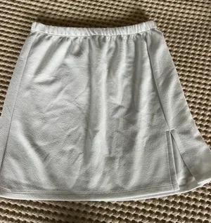 Marshalls White Textured Mini Skirt with Subtle Side Slit thumbnail 1