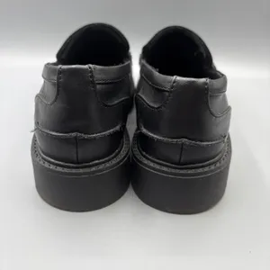 A New Day Chunky Penny Loafers Size 9.5 Black Faux Vegan Leather Dark Academia thumbnail 8