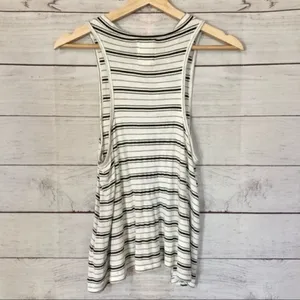Billabong Let Loose Black & White Lace Up Tank‎ Top L thumbnail 4