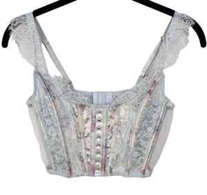 Victoria's Secret Dream Angels Blue Pastel Lace Corset Bra S Fairy Lingerie thumbnail 1