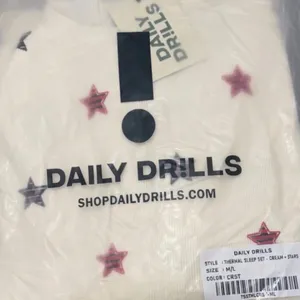 🆕 Daily Drills | Thermal Sleep Set | Cream + Stars | Sz: M/L thumbnail 6