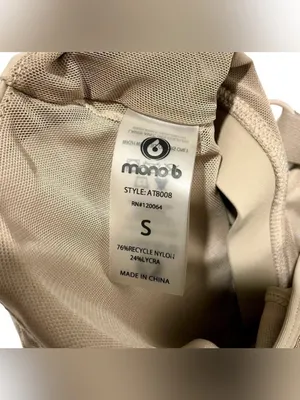 Mono B Harness Mesh Tan Racerback Sports Bra thumbnail 3
