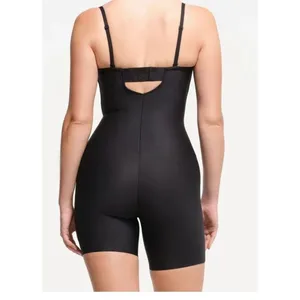 Skims Body CS Underwire Mid Thigh Bodysuit Medium Onyx New with tags thumbnail 2