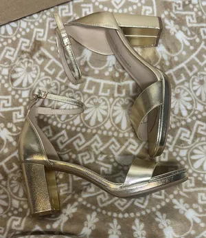 Chinese Laundry Gold Ankle Strap Heels thumbnail 1