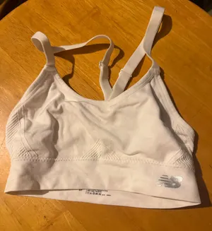 White New Balance Sports Bra thumbnail 1
