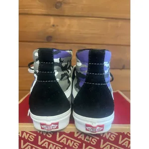 Vans Unisex sk8 hi-rise camo black/purple Womans Sz 9 thumbnail 3