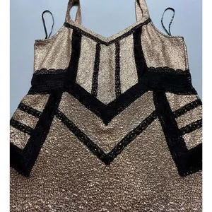 BKE Boutique tank top gold w/ black trim Small thumbnail 4