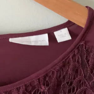 New York & Company Burgundy Lace Women's Top thumbnail 2