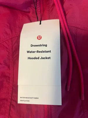 lululemon athletica Drawstring Water-Resistant Hooded Jacket in passionate thumbnail 3