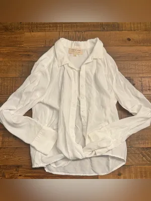 ANTHRO | Cloth‎ & Stone Front Tie Blouse thumbnail 2