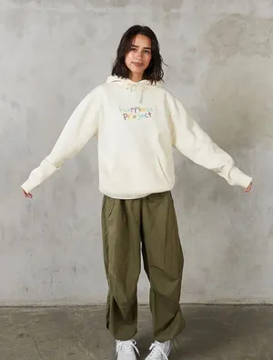 Happiness Project Hoodie White thumbnail 1