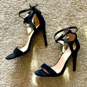 Windsor Black Suede Stiletto Heels thumbnail 1