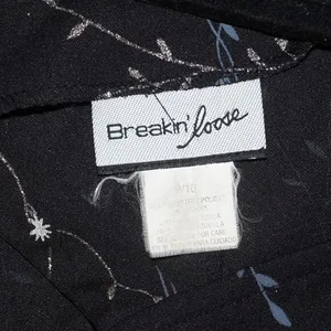 Breakin' Loose Vintage Y2K Maxi Dress Black Floral with Shimmer Size 9/10‎ thumbnail 10