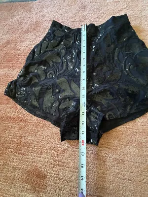 Show Me Your Mumu Black Sequin High Waist Shorts XS Party Evening thumbnail 5