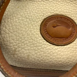 DOONEY And BOURKE white pebbled leather vintage tote bag thumbnail 4