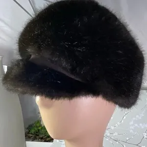Vintage 1960’s Mod paperboy style faux fur cap. thumbnail 3
