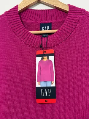 NEW GAP Knit Sweater Women's Size Medium NWT Pink Purple thumbnail 4