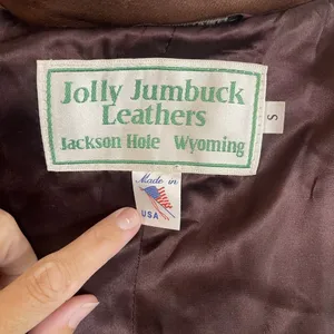 Jolly Lumbuck Leather Jacket Womens Size Xs Brown Zip Up Jackson Hole Wyoming thumbnail 11
