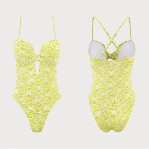 BERLOOK Jacquard Criss-Cross One-Piece Swimsuit 44 thumbnail 5