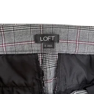 LOFT Glen Plaid Check Wide Leg Trousers thumbnail 10