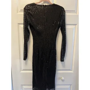 Area Stars Asymmetrical‎ Sequin Dress Black Women's Womens Size Small thumbnail 8