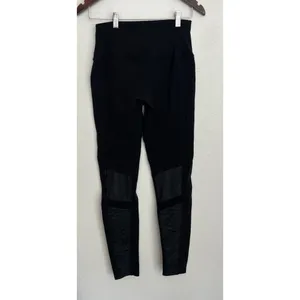 Alo Yoga Women's Black High Waisted Moto Legging Pants Medium Athleisure Yoga thumbnail 11