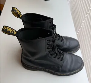 Dr. Martens Black Boots with Yellow Stitching thumbnail 1