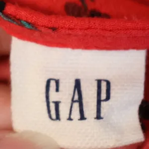 GAP Ditzy Floral Midi Wrap Dress Womens Size XS Red Tie Waist Garden Party Beach thumbnail 5