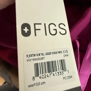 FIGS NWT Boston Slim Tall Jogger‎ Scrub Pants Magenta XXS Workwear Style thumbnail 6