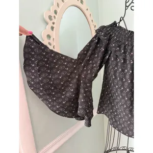 Misa Los Angeles Saskiya Black Multi Off-The-Shoulder‎ Printed Blouse Size Small thumbnail 6