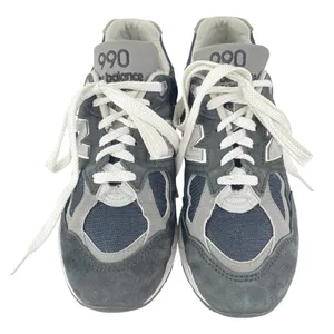 New Balance 990v2 Mens Blue Suede Low Top Lace Up Athletic Sneakers Shoes Sz 7.5 thumbnail 2